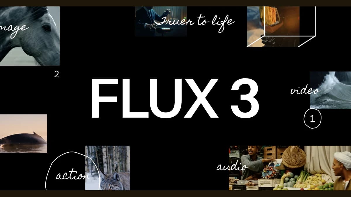 Key visual van Flux 3, het multimodale model van Black Forest Labs